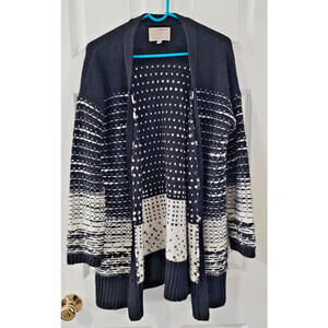 Banana Republic Long Sleeve Long Cardigan. Knit Black White Women’s Medium